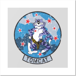 Grumman F-14 Tomcat - Aggressor Patch - Grunge Style Posters and Art